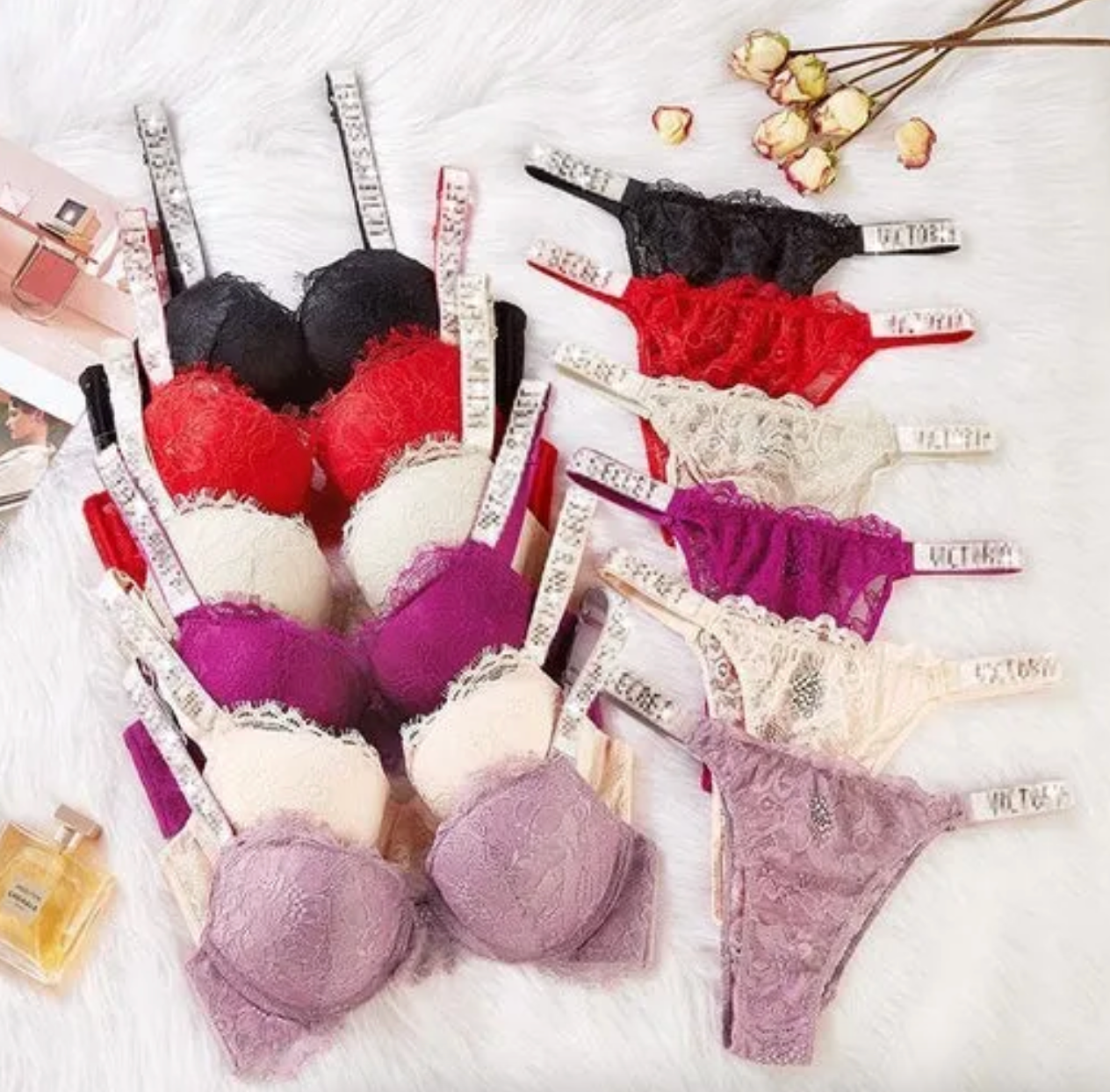 LACE TYPE LINGERIE PACK OF 6 PCS FOR WOMEN