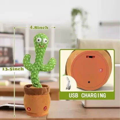 Lighting,Singing Cactus Recording and Repeat Your Words for Education Toys  (Green)