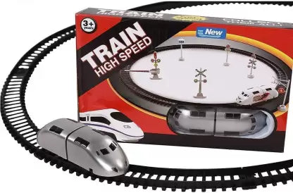 High Speed Bullet Train with Tracks | Model Electric Toy Train Set for Kids  (Multicolor)