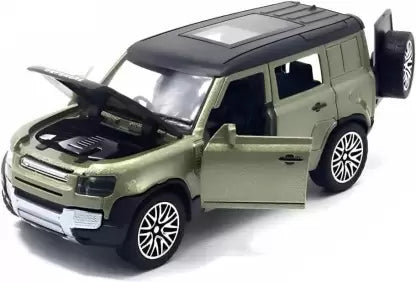 Land Rover Defender 1:36 Diecast Model With Openable Doors and Bonnet For Kids  (Green, Pack of: 1)